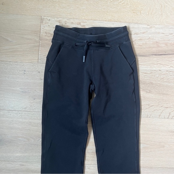 Lululemon Ready To Fleece Jogger Pants Sz 4 Black Pima Cotton Drawstring *N17 - Picture 4 of 7